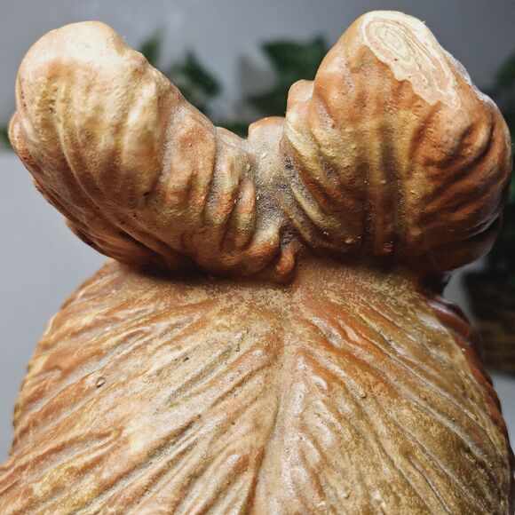 Vintage Native American Indian Woman Statue Swirl Clay Resin Carved Sculpture - Picture 4 of 16